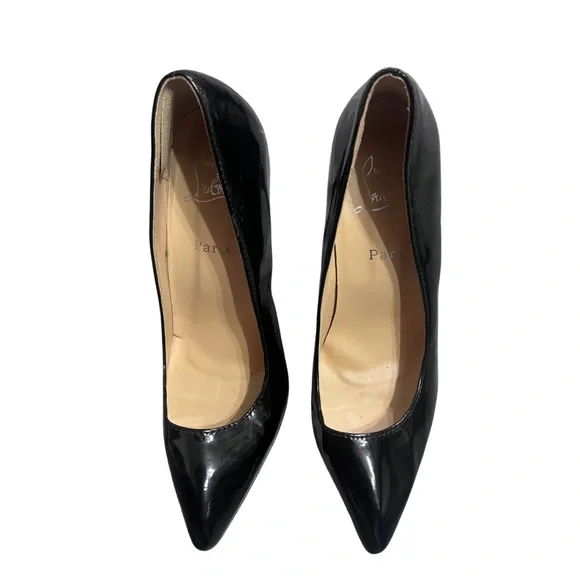 Christian Louboutin Black and Red Stiletto Heels sz 39 - Picture 2 of 13